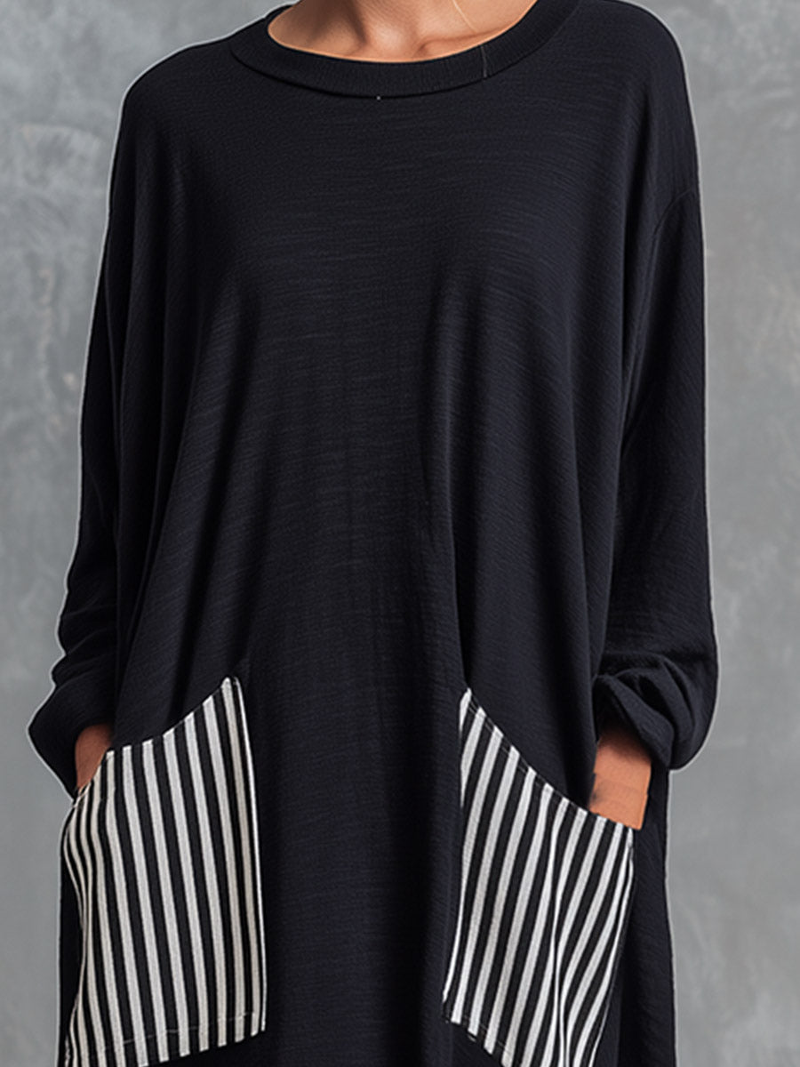 Calvyre-Paris | Sylvie | Robe longue ample en coton à détails patchwork