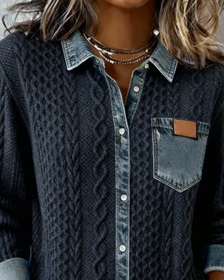 Calvyre-Paris  | Chemise Maille Torsadée pour Femme Claire