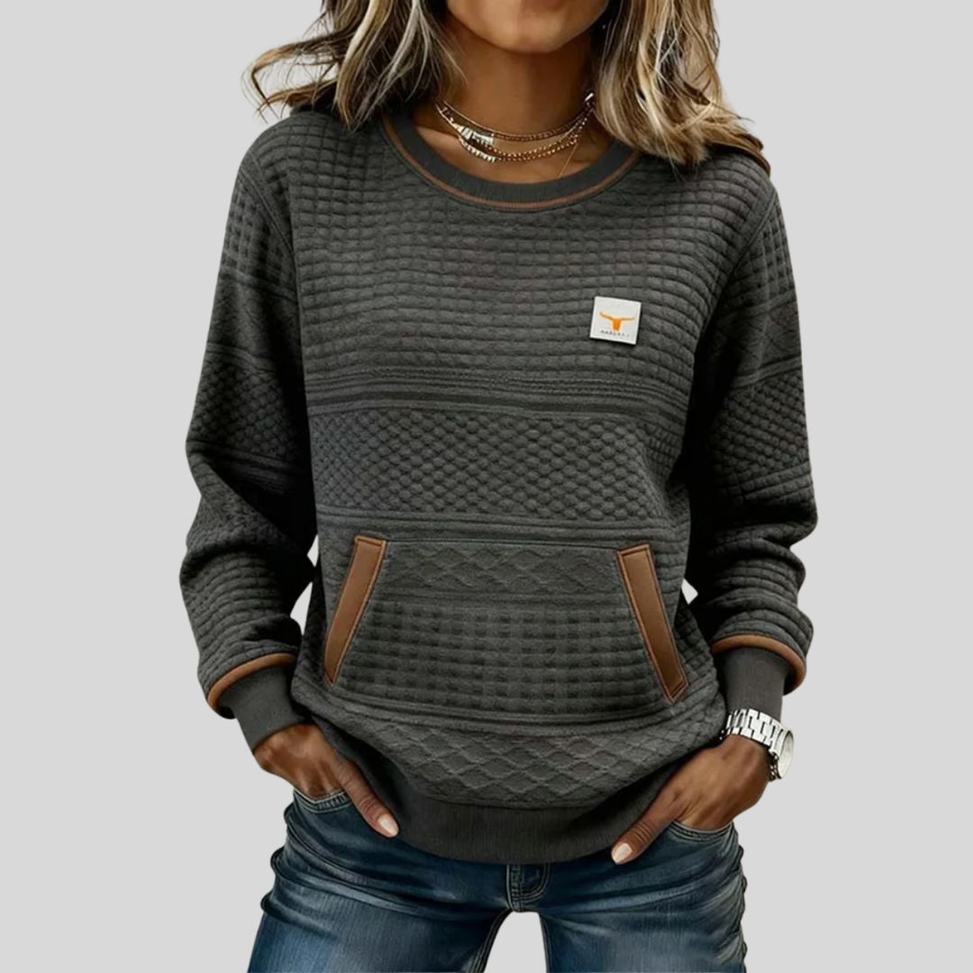 Calvyre-Paris  | Sweat Matelassé Col Rond pour Femme Chloé