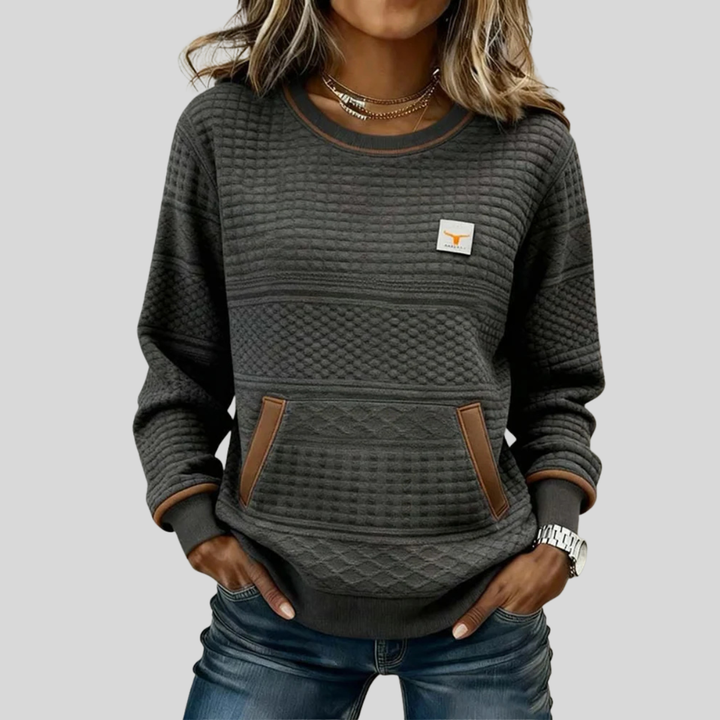 Calvyre-Paris  | Sweat Matelassé Col Rond pour Femme Chloé