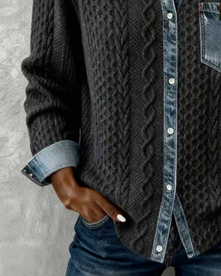 Calvyre-Paris  | Chemise Maille Torsadée pour Femme Claire