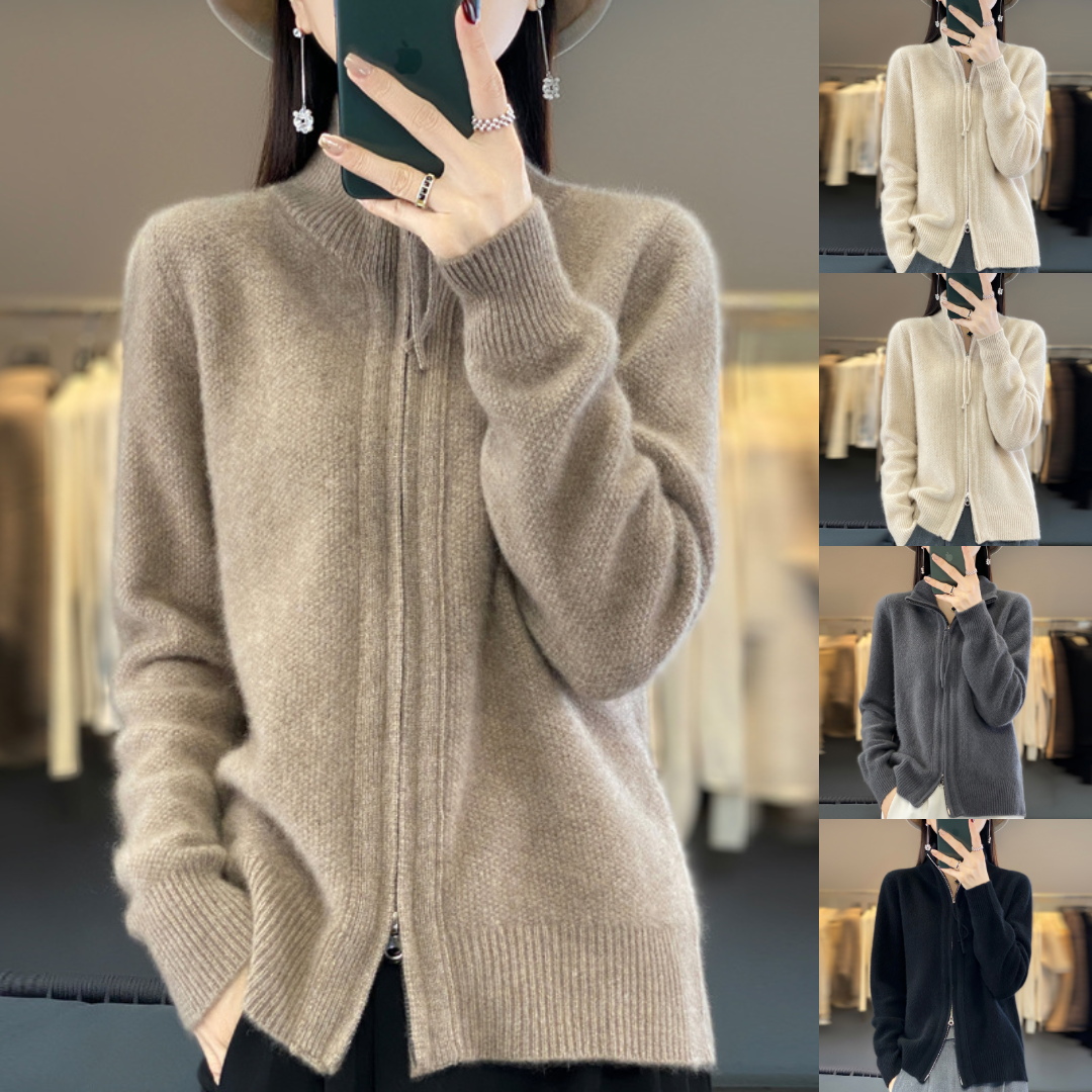 Calvyre-Paris | Solène | Cardigan doux zippé