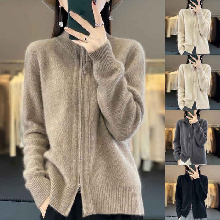 Calvyre-Paris | Solène | Cardigan doux zippé