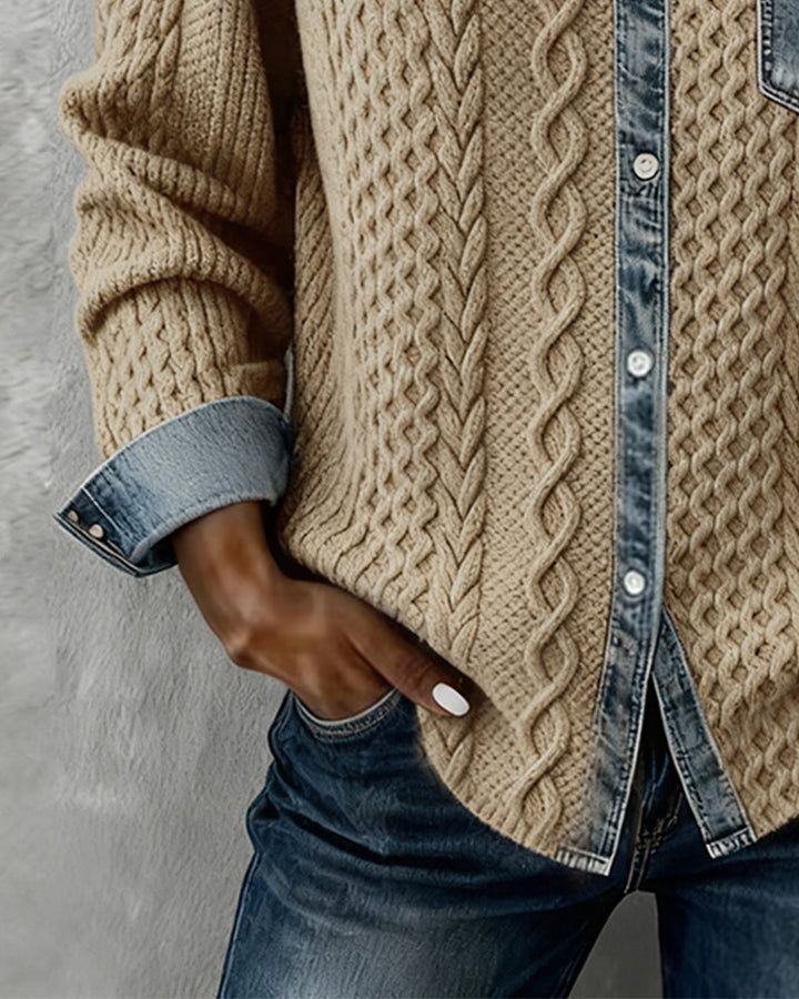 Calvyre-Paris  | Chemise Maille Torsadée pour Femme Claire