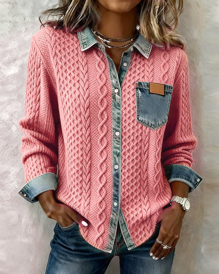 Calvyre-Paris  | Chemise Maille Torsadée pour Femme Claire