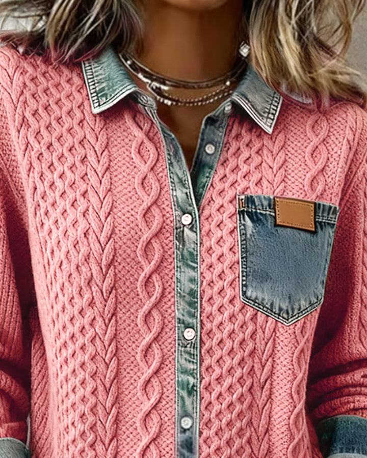 Calvyre-Paris  | Chemise Maille Torsadée pour Femme Claire