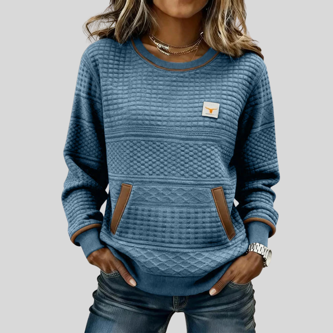 Calvyre-Paris  | Sweat Matelassé Col Rond pour Femme Chloé