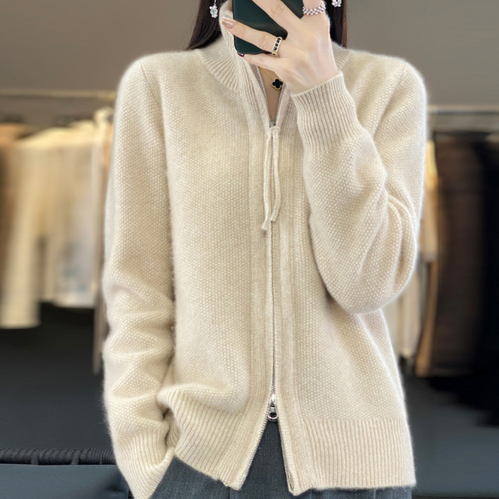 Calvyre-Paris | Solène | Cardigan doux zippé