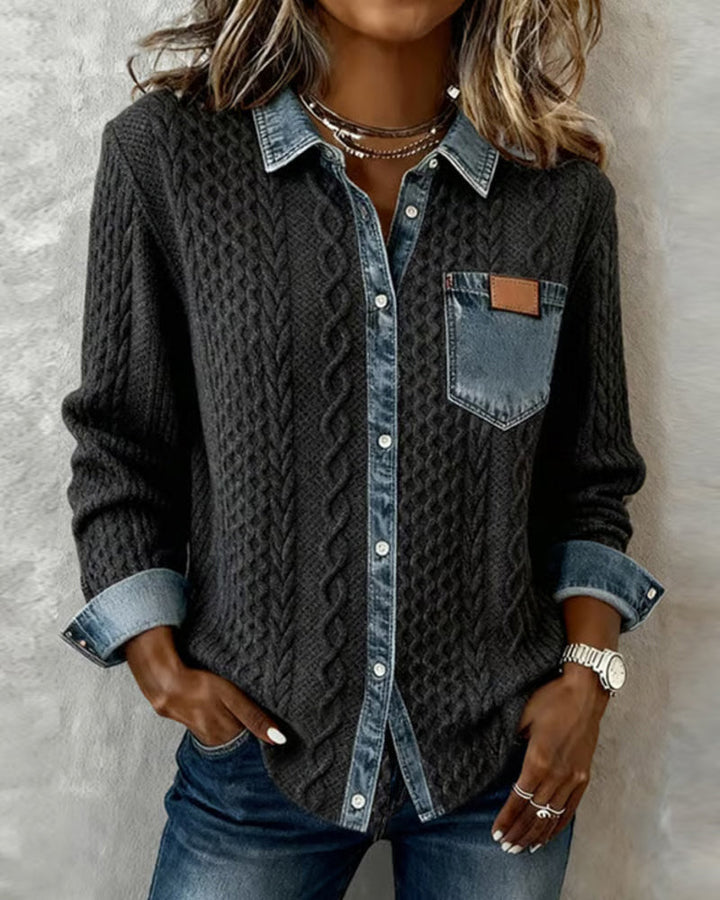 Calvyre-Paris  | Chemise Maille Torsadée pour Femme Claire