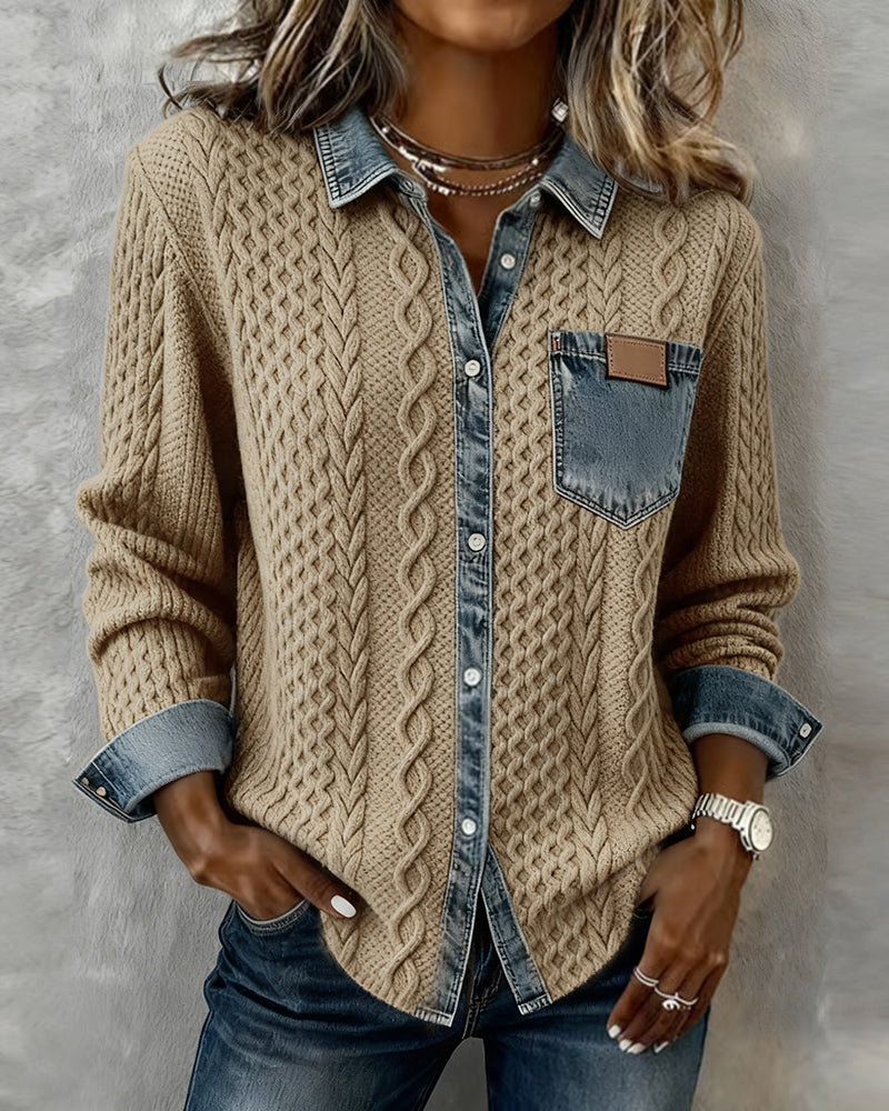 Calvyre-Paris  | Chemise Maille Torsadée pour Femme Claire