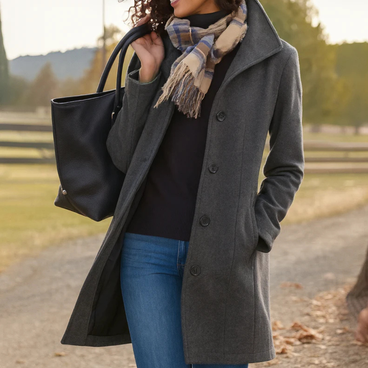 Calvyre-Paris | Manteau long classique à boutons