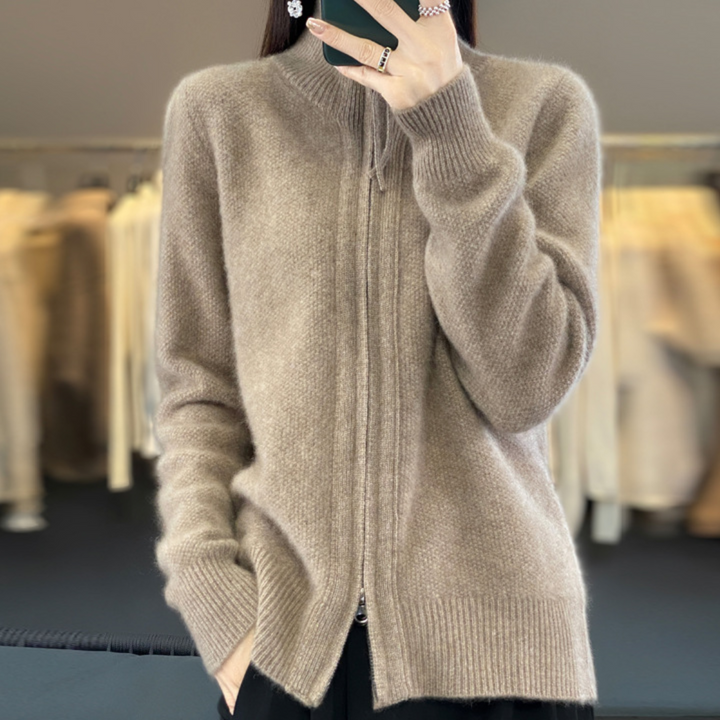 Calvyre-Paris | Solène | Cardigan doux zippé
