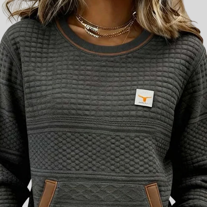 Calvyre-Paris  | Sweat Matelassé Col Rond pour Femme Chloé