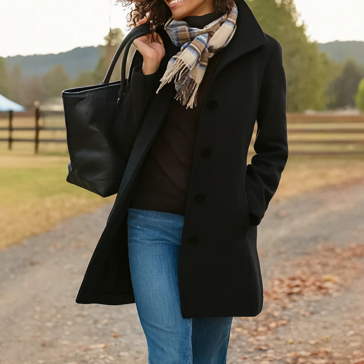 Calvyre-Paris | Manteau long classique à boutons