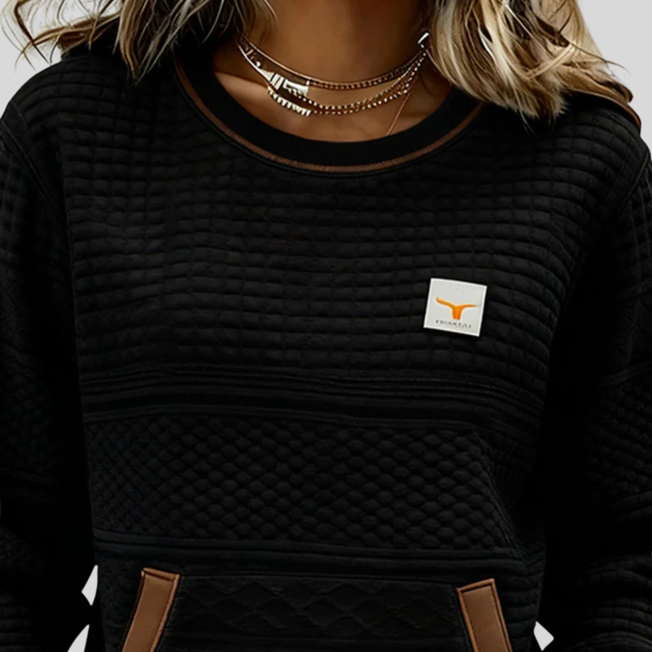 Calvyre-Paris  | Sweat Matelassé Col Rond pour Femme Chloé