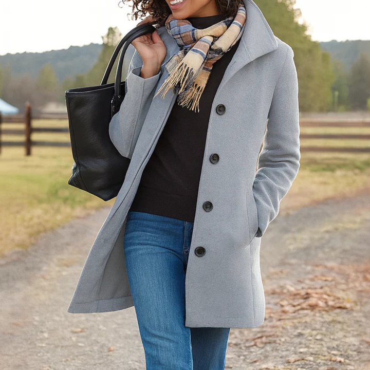 Calvyre-Paris | Manteau long classique à boutons