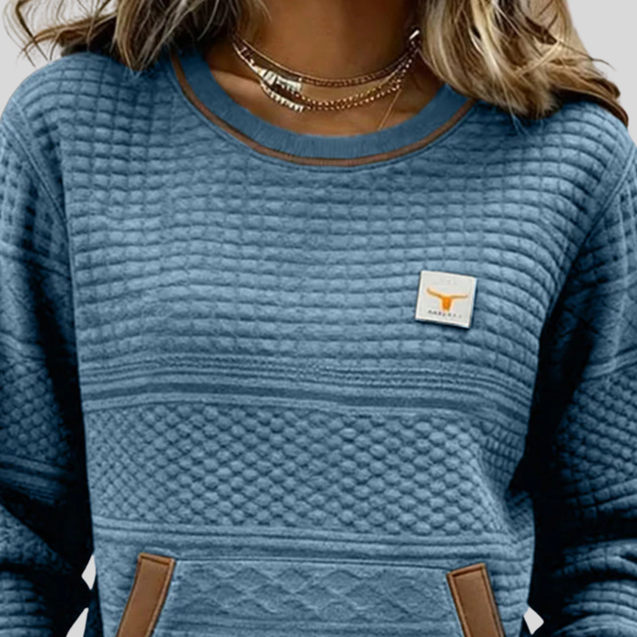 Calvyre-Paris  | Sweat Matelassé Col Rond pour Femme Chloé