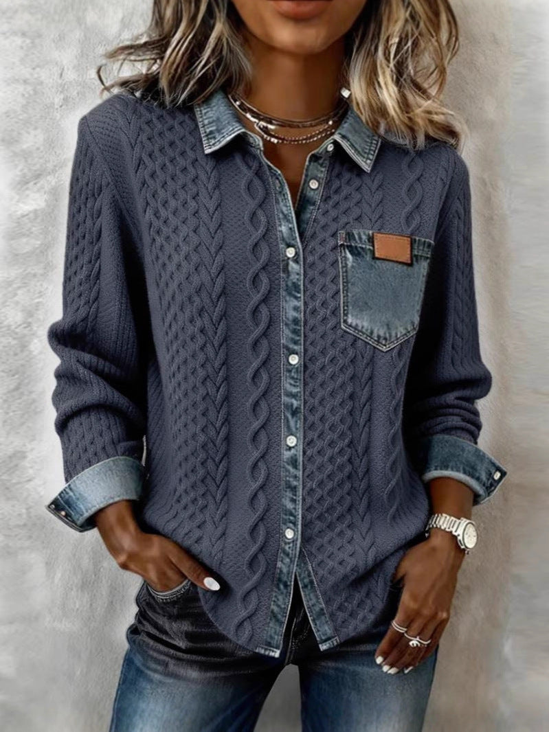 Calvyre-Paris  | Chemise Maille Torsadée pour Femme Claire