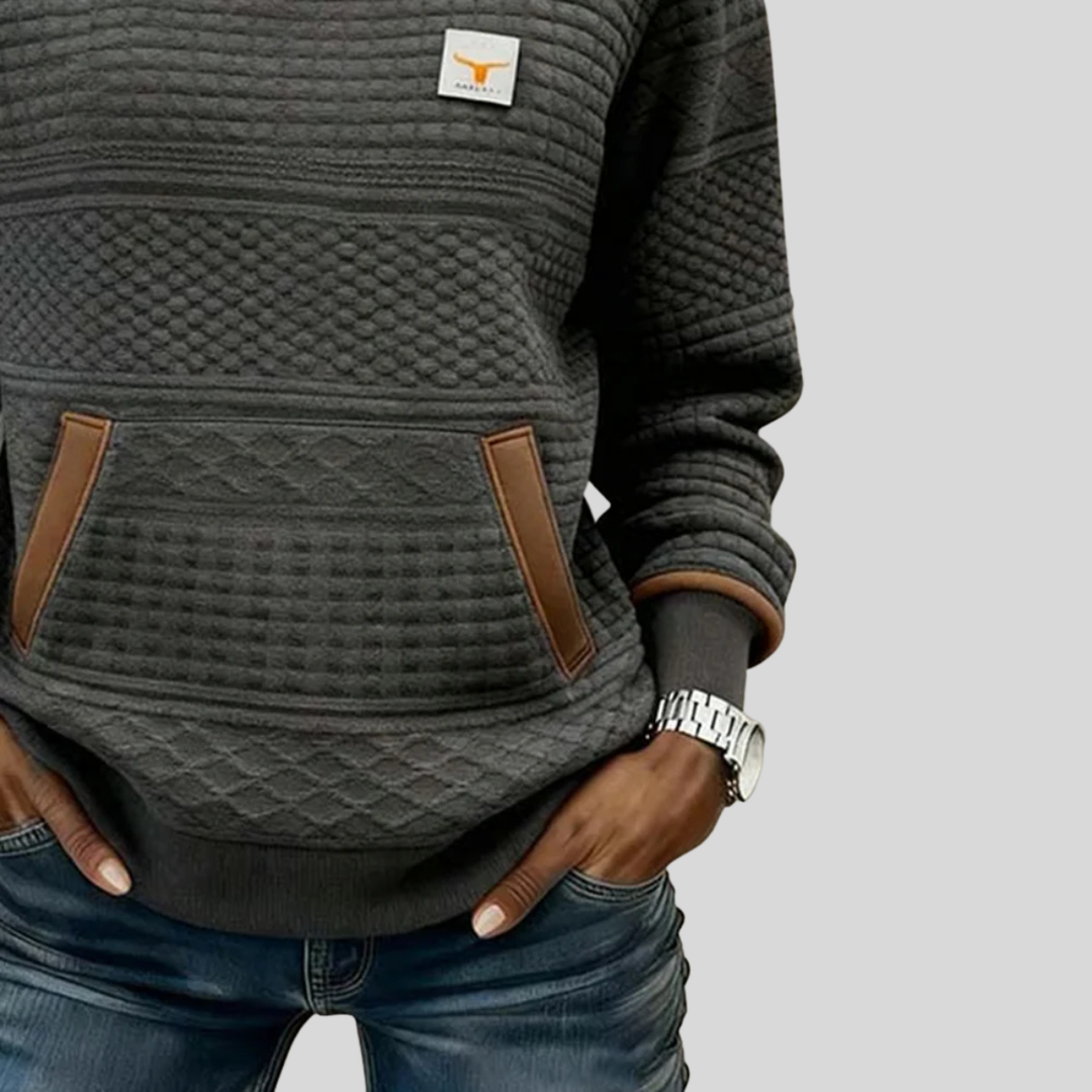 Calvyre-Paris  | Sweat Matelassé Col Rond pour Femme Chloé