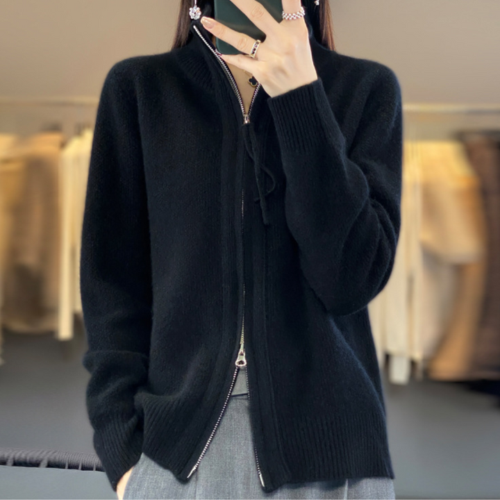 Calvyre-Paris | Solène | Cardigan doux zippé