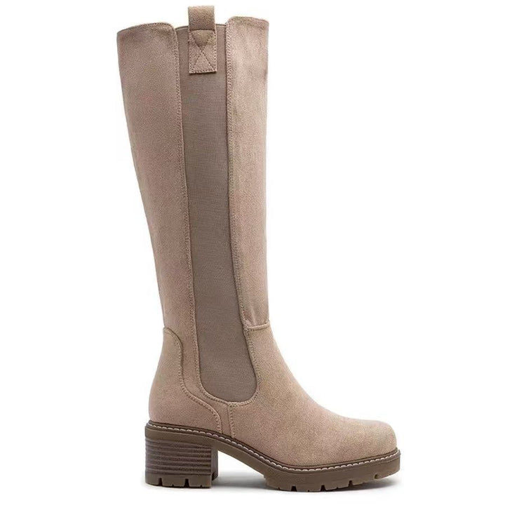 Calvyre-Paris Solène – Bottes hautes aspect daim