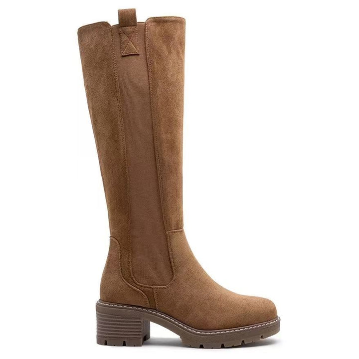 Calvyre-Paris Solène – Bottes hautes aspect daim
