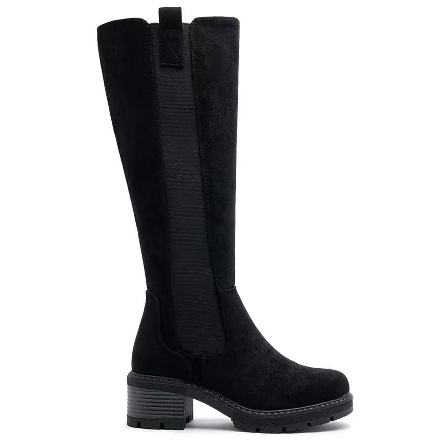 Calvyre-Paris Solène – Bottes hautes aspect daim