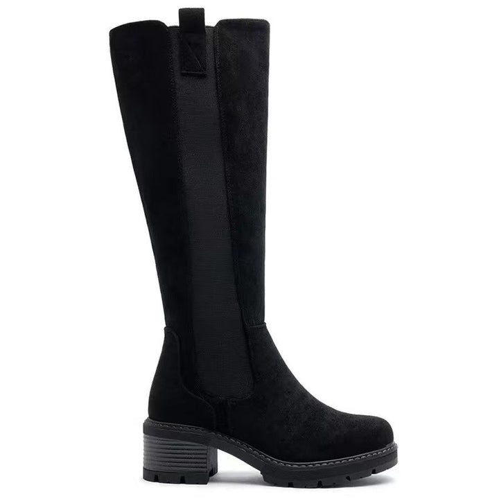Calvyre-Paris Solène – Bottes hautes aspect daim