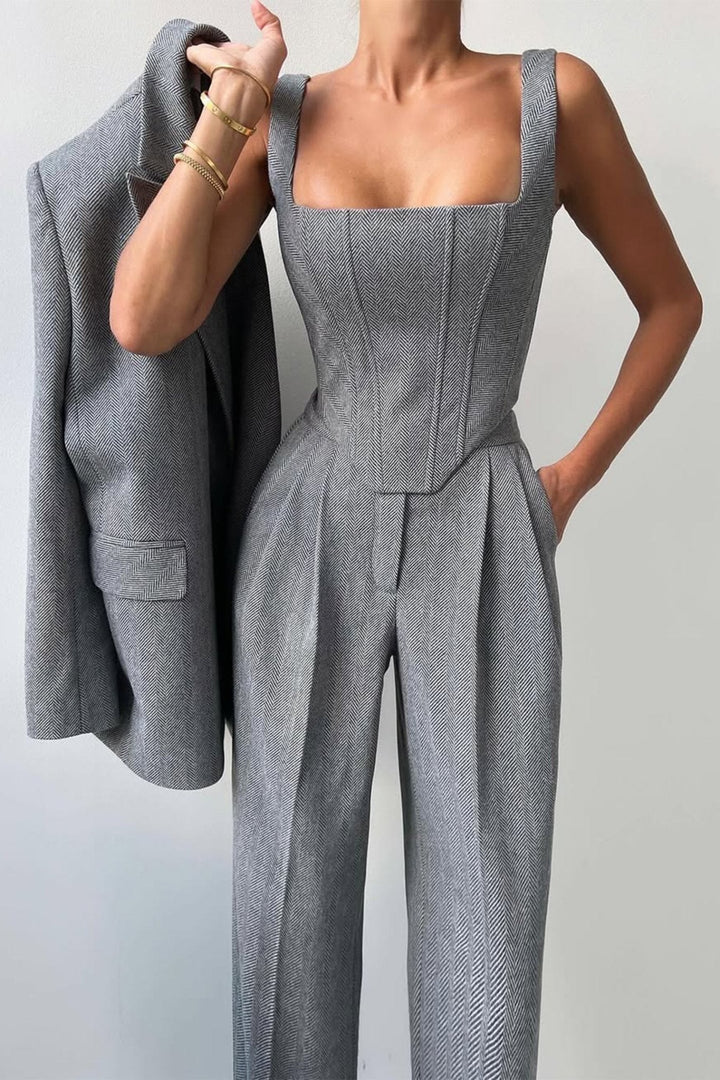 Calvyre-Paris | Versailles | Ensemble trois pièces avec blazer croisé