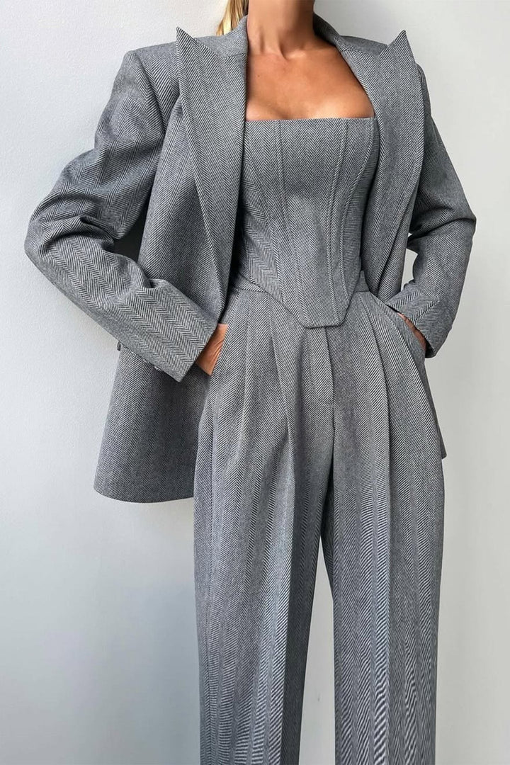 Calvyre-Paris | Versailles | Ensemble trois pièces avec blazer croisé