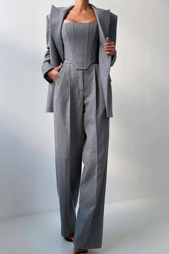 Calvyre-Paris | Versailles | Ensemble trois pièces avec blazer croisé