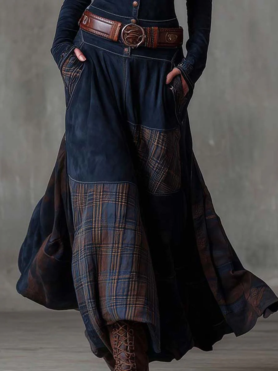 Calvyre-Paris | Élise | Robe longue en suédine avec ceinture