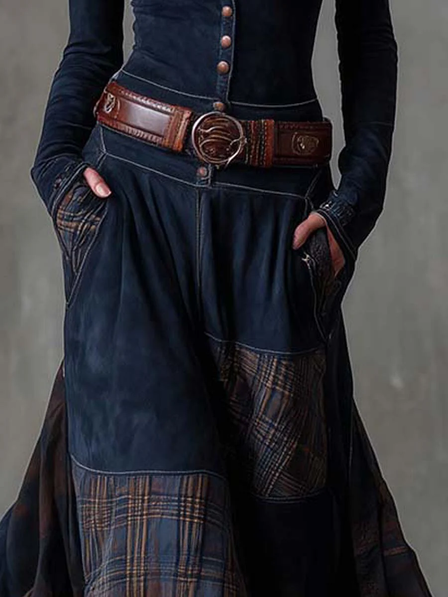 Calvyre-Paris | Élise | Robe longue en suédine avec ceinture
