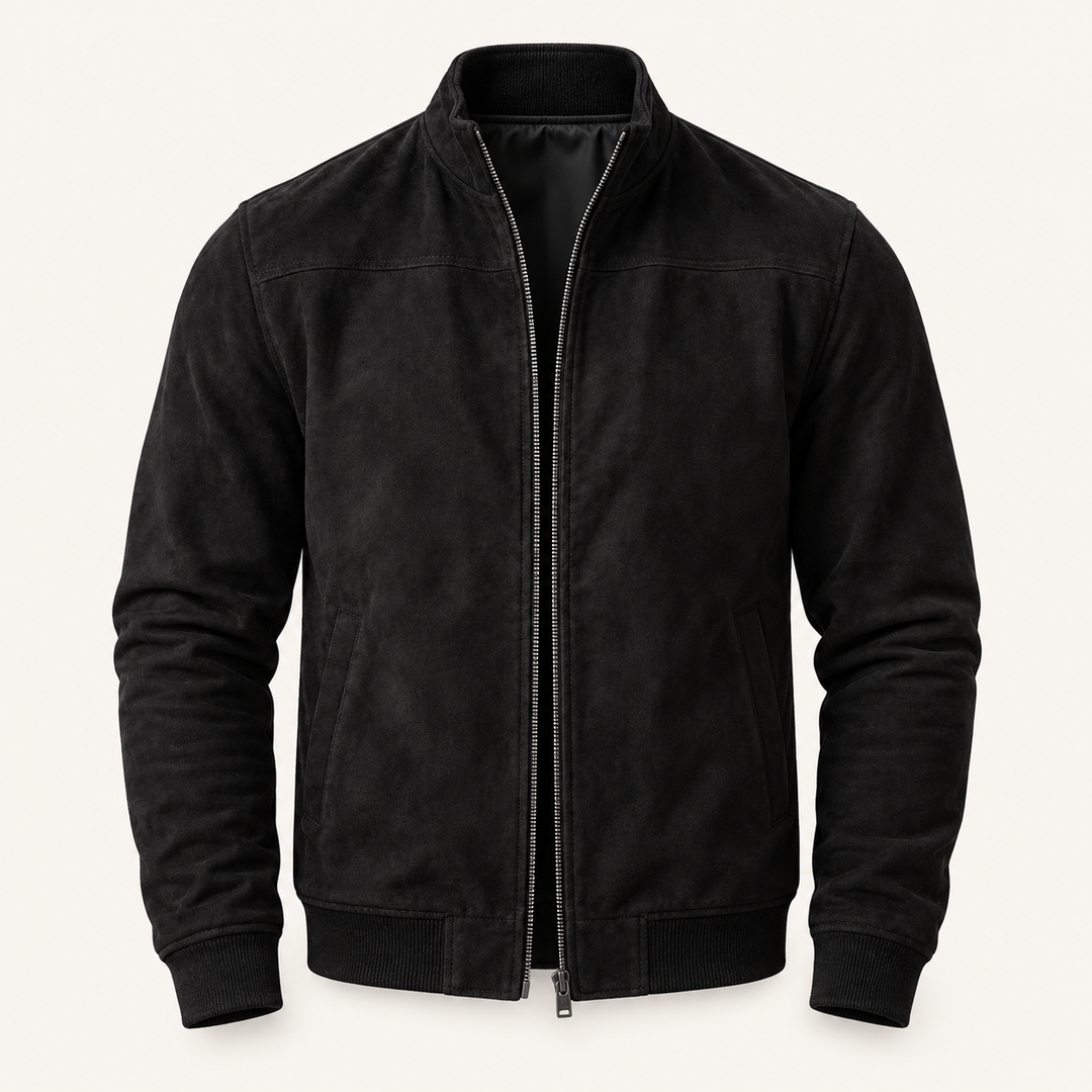 Calvyre-Paris | Blouson bomber urbain — vue de face sur fond blanc cassé.