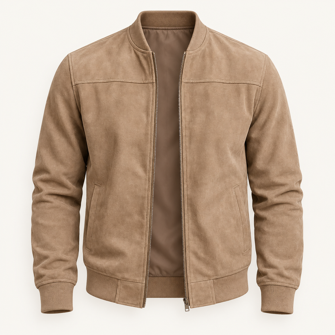 Calvyre-Paris | Blouson bomber moderne — photo du produit sur fond blanc cassé.