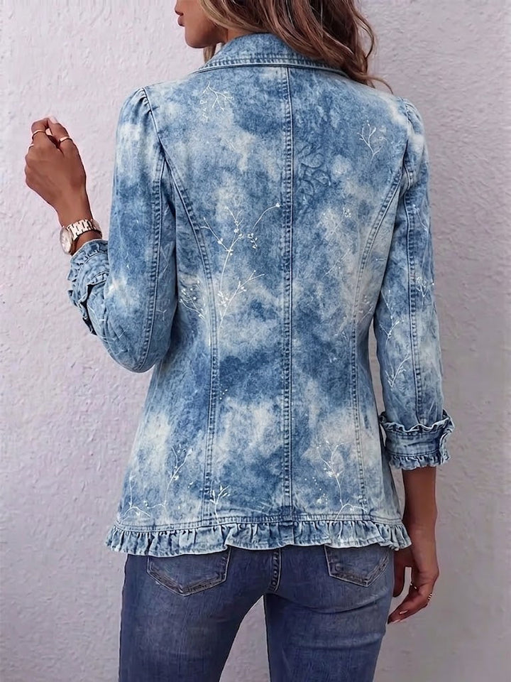 Calvyre-Paris | Anaïs | Veste à imprimé botanique dégradé