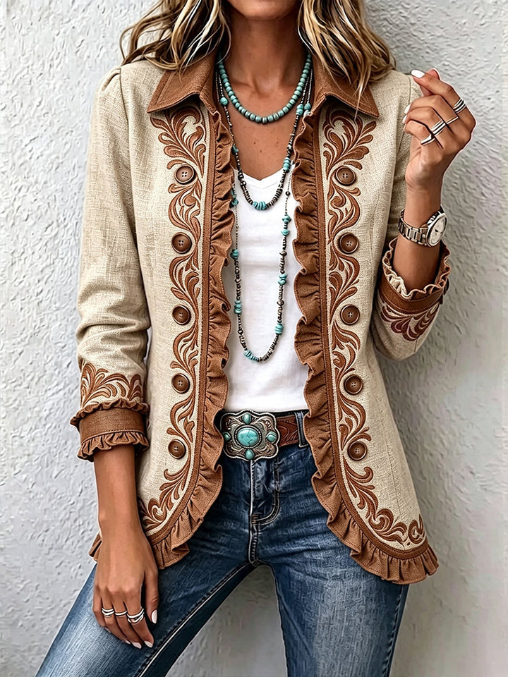 Calvyre-Paris | Aurore | Veste à broderies florales