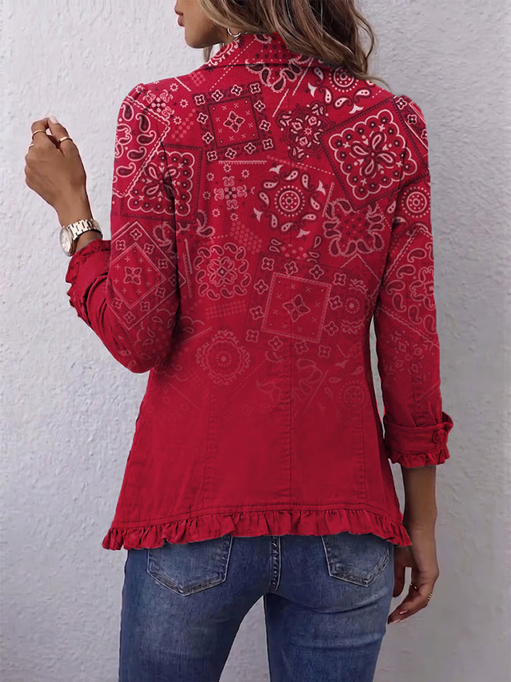 Calvyre-Paris | Élise | Veste à motif cachemire dégradé