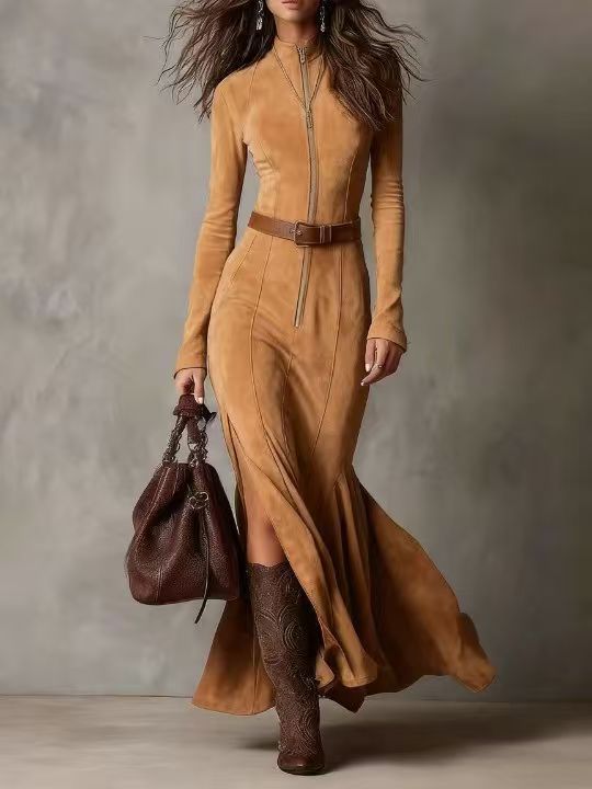 Calvyre-Paris | Marcelline | Robe longue ceinturée