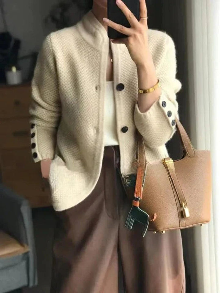 Calvyre-Paris | Madeleine | Cardigan en laine à boutons